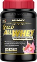 ALLMAX Nutrition Gold ALLWHEY, Strawberry - 2 lb - 24 Gramos de Protein Por Scoop - Gluten Free, Low Carb & Low Sugar - Aprox. 30 Servimientos