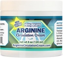 Arginine Circulation Cream 4 oz - Menthol, L Arginine & L Citrulline Lotion - Supports Healthy Leg &amp; Body Blood Flow - Whole Family Products