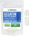XPRS Nutra Tamaño 5 Empty Capsules - 500 Cuentas Muy Pequeño Empty Gelatin Capsules - Pills DIY Capsule Filling - Fillable Pill Gel Caps for Do-It-youself Vitamin Supplements