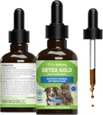 Pet Wellbeing Detox Gold for Dogs - Gentle Detoxification & Elimination Support, Immune System Care, Nettle, Beat Thistle, Burdock Root - Veterinarian-Formulated Herbal Suplemento 2 oz (59 ml)