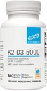 XYMOGEN K2-D3 5000 - Vitamina D3 K2 - Vitamina Bioavailable D 5000 UI (Cholecalciferol) con MK-7 - Corazón, Arterial, Bone Health + Immune Support Suplemento (60 cápsulas)