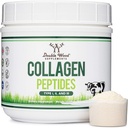 Collagen Peptides Powder - Hydrolyzed Collagen, Keto Safe - 16.08oz - Multi Tipo 1, 2 y 3 (Grass Fed Bovine Source)(Colageno Hidrolizado) Suplementos Collagen para Mujeres y Hombres por Madera Doble