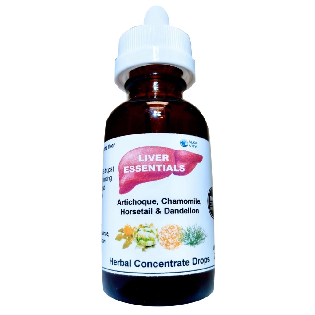 Soporte para el hígado Limpiador de hígado graso Purificador Detox gotas de concentración herbal pura Artichoke ecológico Dandelion Chamomile &amp; Horsetail