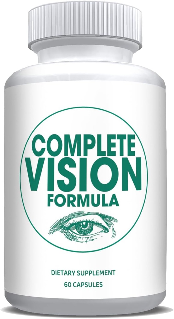 Salud Ocular Pura Vitamina &amp; Suplementos Minerales para Adultos TENIDO #1 Visión completa de Investigación Fórmula w/Bilberry, Lutein, Zeaxanthin, Lycopene, Resveratrol TEN soporta Estreno Ojo, Ojos secos 60 cápsulas