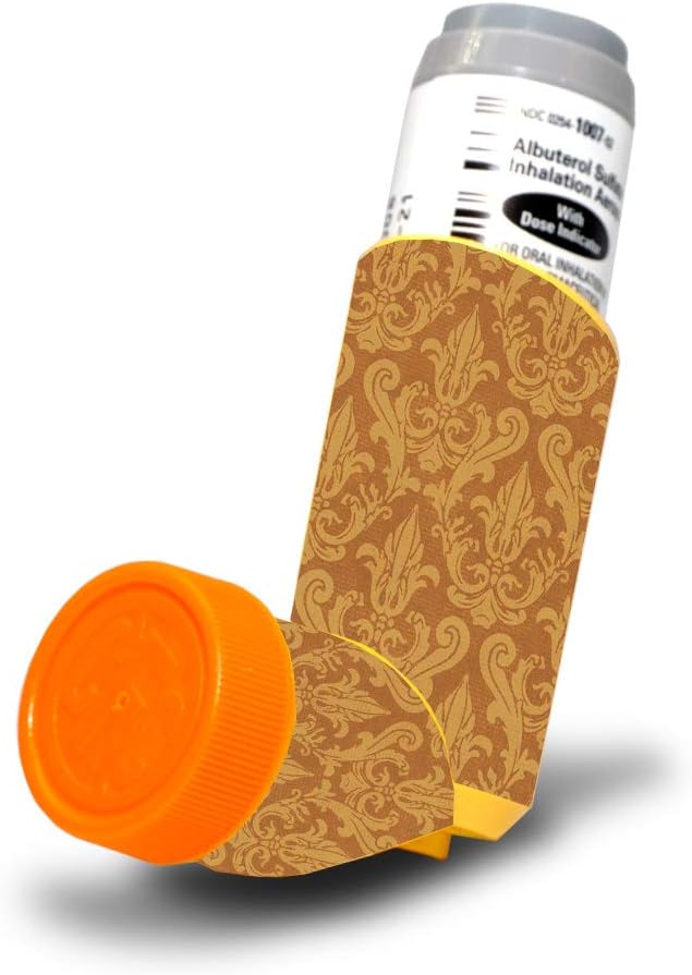 MightySkins Skin for Proventil HFA Asthma Inhaler - Golden Bubbles | Protective, Durable, and Unique Vinyl Decal wrap Cover | Easy to Apply, Remove, and Change Styles | Made in The USA