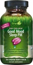 Irwin Naturals Good Mood Sleep PM - 54 Liquid Softgels - con Melatonina y L-Theanine para el descanso &amp; Relax - 18 Total Servings
