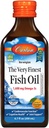 Carlson - The Very Finest Fish Oil, 1600 mg Omega-3, Liquid Fish Oil Supplement, Norwegian Fish Oil, Wild-Caught, Sustentably Sourced Fish Oil Liquid, Orange, 6.7 Fl Oz