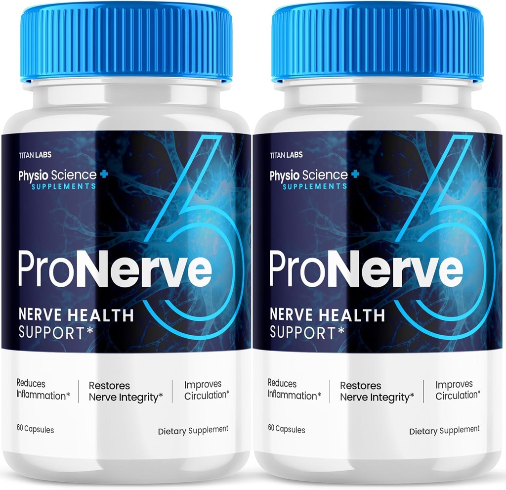 (2 Pack) Pro Nerve 6 Capsules Advanced Nerve Health Support, Pro Nerve 6 Dietary Supplement Capsules ProNerve Advanced Formula Nerve Support Suplemento Hombre Mujeres Apoyo a la Salud Optimal (120 cápsulas)
