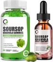 Organic Soursop Gummies y Soursop Liquid Drops Bundle