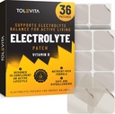 Patches de electrolitos con vitamina D - 36 Pcs ← Hidración, Equilibrio de electrolitos Silencio perfecto para deportes, gimnasio, fitness y estilos de vida activos