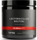 Toniiq 50 Billion CFU Lactobacillus Reuteri Probiotic 50mg per Serving - L Reuteri Probiotics - Conde Lactobacillus Reuteri Probiotic - 60 cápsulas vegetarianas - 60 serviendo