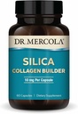 Dr. Mercola Silica Collagen Builder - Plant-Based Silica Supplement to Support Skin, Hair, Nail & Bone Health - Non-GMO, Gluten-Free &amp; Soy-Free - 60 cápsulas (60 piezas)
