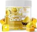 Colostrum Chews Suplemento con probióticos para Gut Health, Bloating, Immune Support, Skin, Hair Growth and Beauty - Pineapple Flavor (60 Servings)