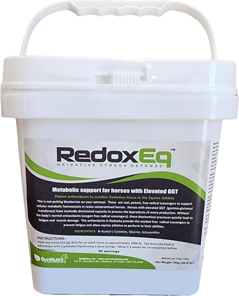 SynNutra Equine RedoxEq- para elevado GGT 100% Natural 30 Servimientos