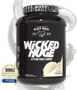 Agrupo de nutrición mundial compatible con el abrazo de magia negra - Gainer de masas francés Vanilla Flavor para el apoyo muscular y la recuperación, 7.24 LBS Protein Powder Suplemento con llavero