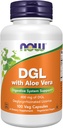 AHORA Suplementos de alimentos, DGL con Aloe Vera (Licorice Deglycyrrhizinated) Suplemento dietético, 100 cápsulas de verduras