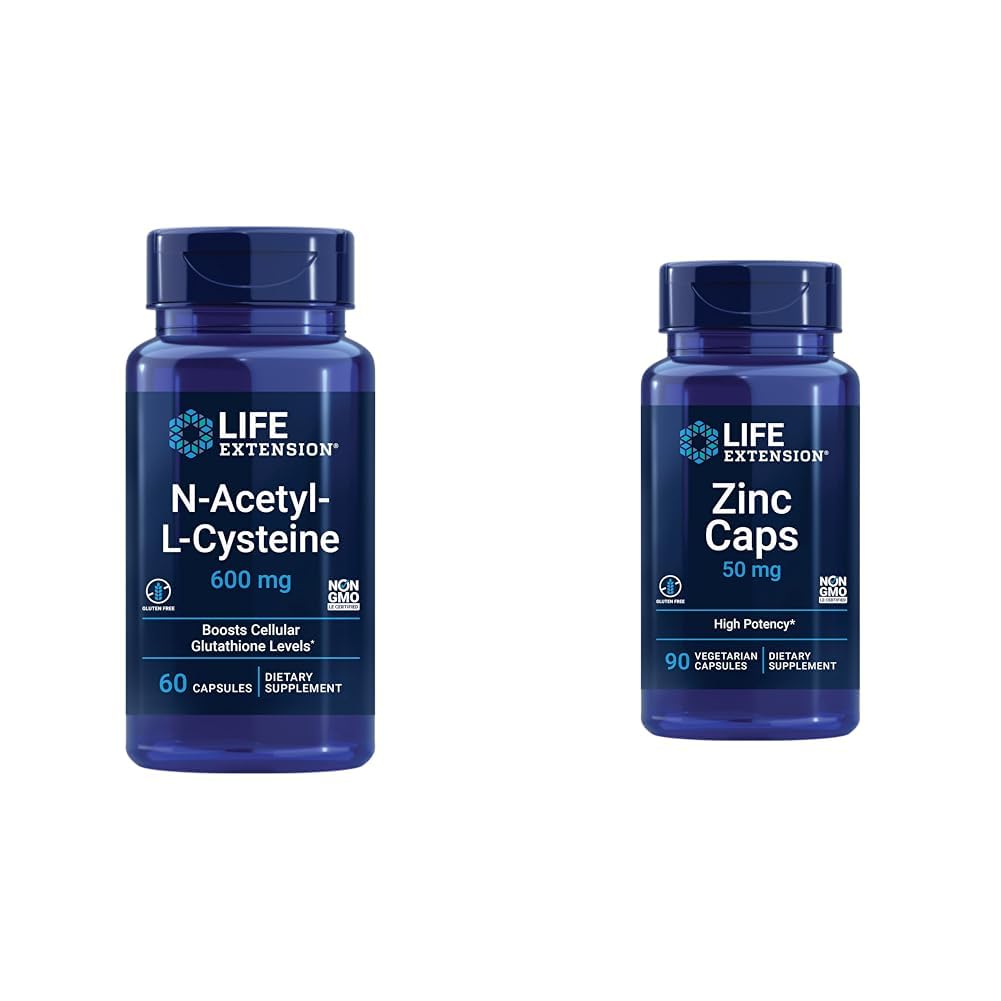 Life Extension N-Acetyl-L-Cysteine (NAC) & Zinc Caps