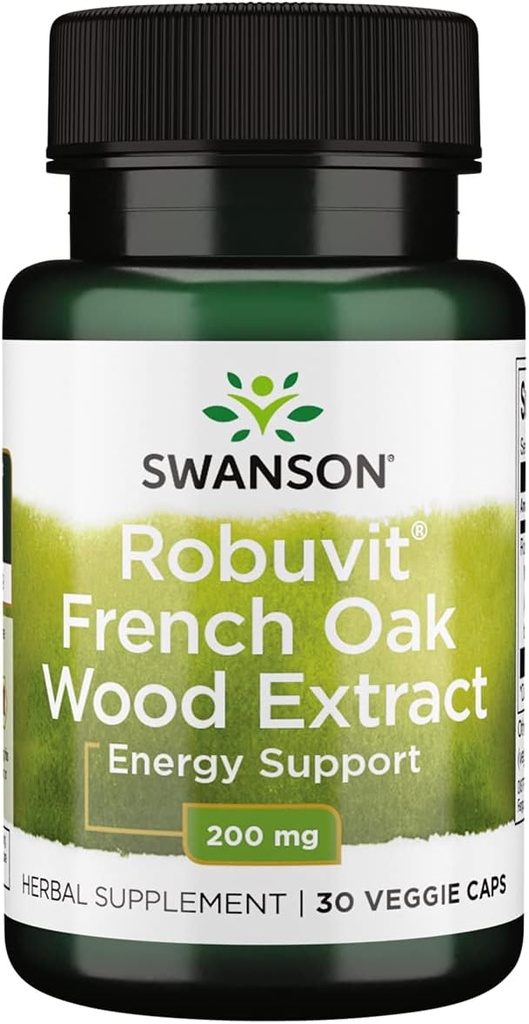 Swanson Robuvit French Oak Wood Extracto 200 Milligrams 30 Veg Capsules
