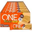 ONE Protein Bares, Reese's Peanut Butter Lovers, Gluten Free with 18g Protein and 3g Sugar, Pantry Staples, 2.12 oz (12 Conde)
