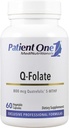El paciente 1 Q-Folate 800mcg Silencioso Suplemento para apoyar la energía, y la salud cerebral y cardíaca* Silencio con Quatrefolic 5-MTHF Folate ← 60 cápsulas