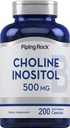 Piping Rock Choline Inositol Suplementos TEN 500mg ANTE 200 Capsules ¦ Choline Bitartrate &amp; Myo-Inositol TEN Non-GMO, Gluten Free