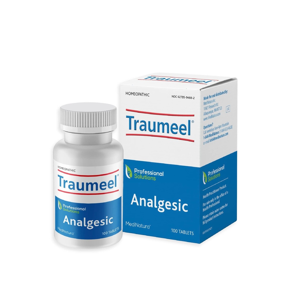MediNatura Traumeel Homeopathic Arnica + 13 Active Ingredients for Muscle, Joint, Back, Artritis, Lesiones, Ejercicio Related Pain &amp; Soreness - Made in Germany - 100 Tablets