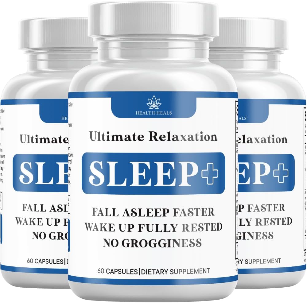 Relaxation Sleep Aid, Natural Non-Habit Forming, Sleep Supplement Developed to Support for Longer & Better Sleep, Chamomile, Magnesium, Melatonin, Ashwagandha, GABA, Drug-Free (180 Conteo)