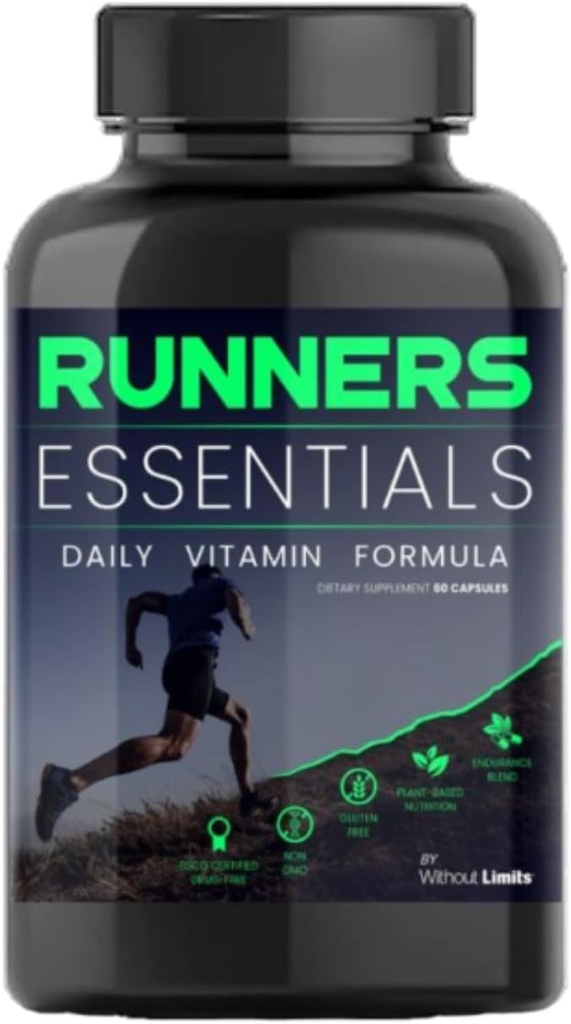 Sin Límites Runners Essentials Daily Vitamin Formula - Runners Daily Vitamin - One Month Supply - 60 cápsulas