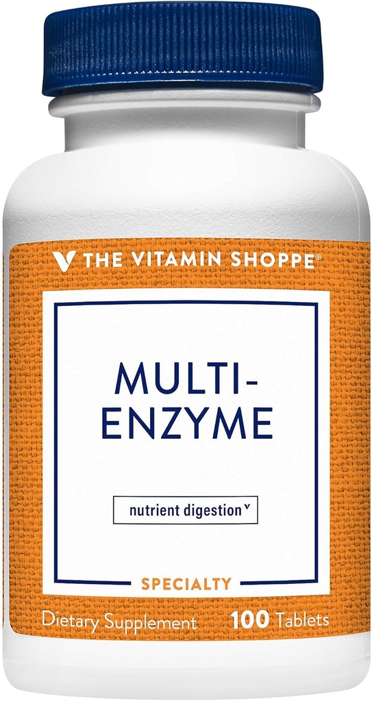 La vitamina Shoppe Multi Enzyme - ayuda a apoyar la digestión " absorción de proteínas, carbohidratos " grasa (100 tabletas)