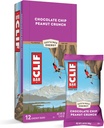 Bares Clif - Bares de energía - Chocolate Chip Crunch - Hecho con avena orgánica - Alimentación basada en plantas - Vegetariano - Kosher (2.4 Ounce Protein Bares, 12 Cuenta)