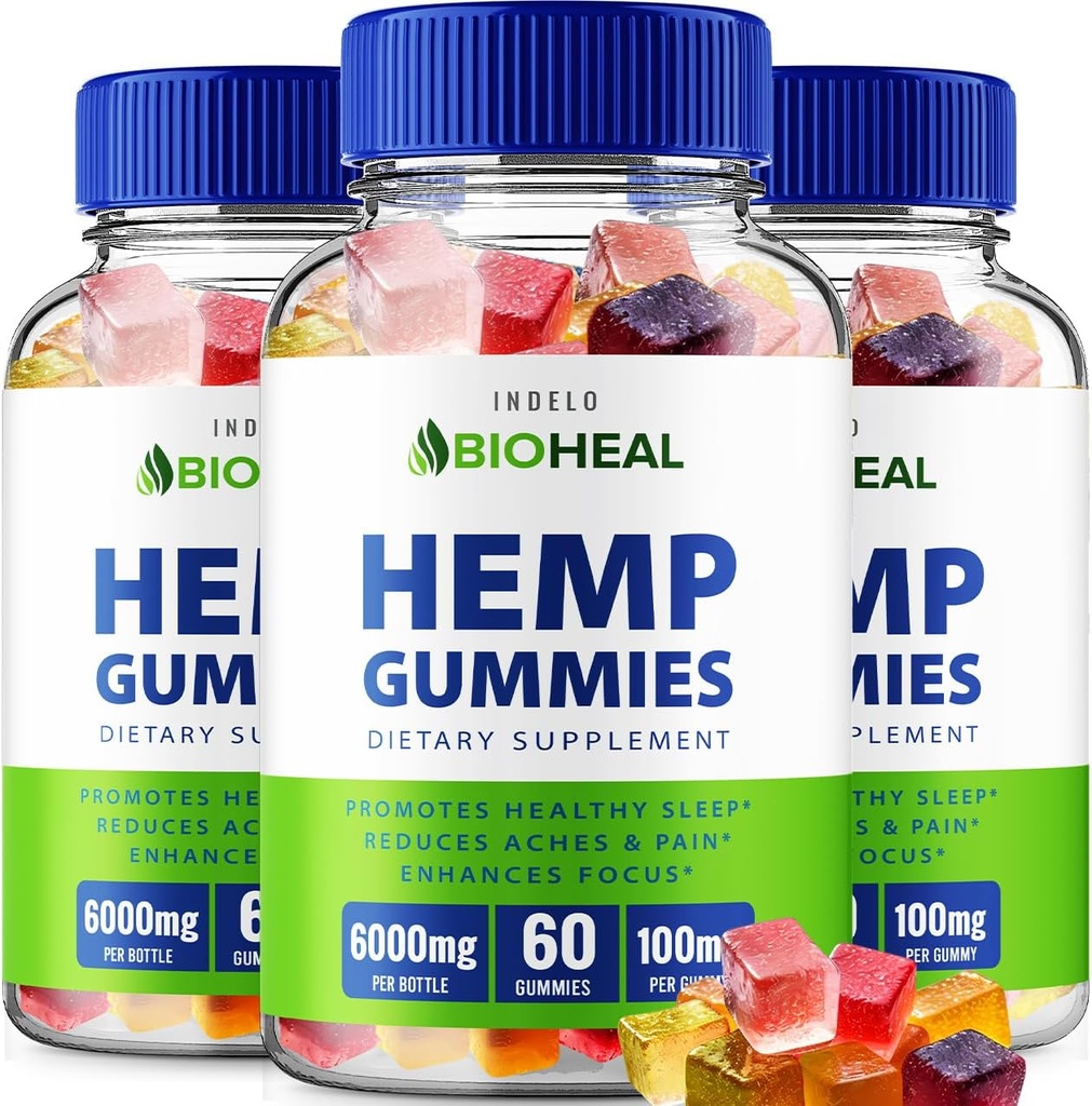 BioHeal Hemp Gummies - con Hemp Seed Extract Bio Heal Hemp Gummies Tinnitus Herbal Supplement, Health and Wellness Support, All Natual Hemp Gummy Advanced Formula (3 Pack - 180 Gummies)