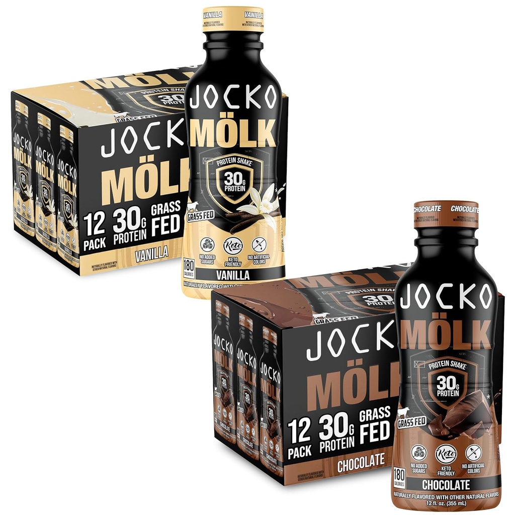 Jocko Fuel Protein Shake Bundle - Vainilla y Chocolate (24 Conde)