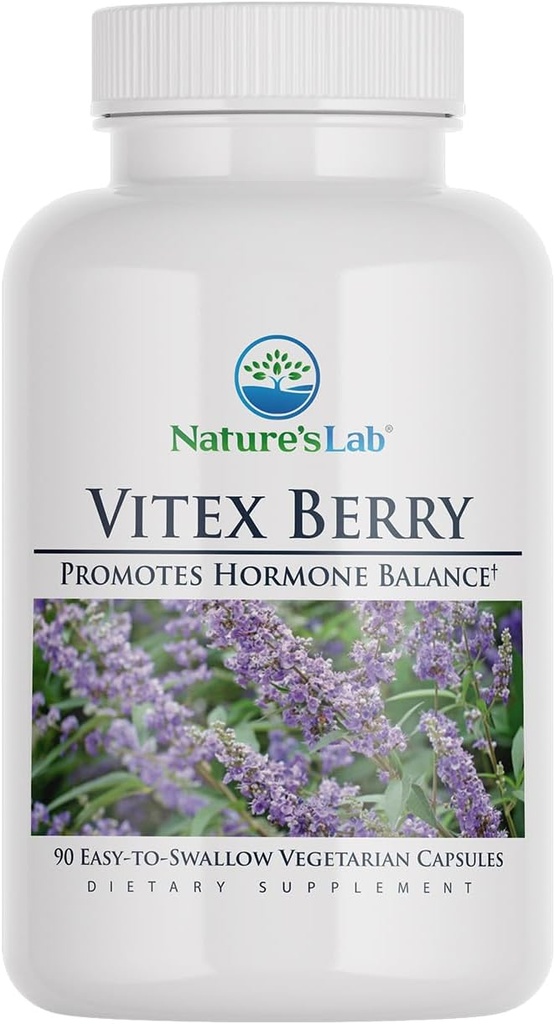 Laboratorio de Naturaleza Vitex Berry 500mg - Soporta un Mood Positivo* - 90 cápsulas (90 Day Supply)