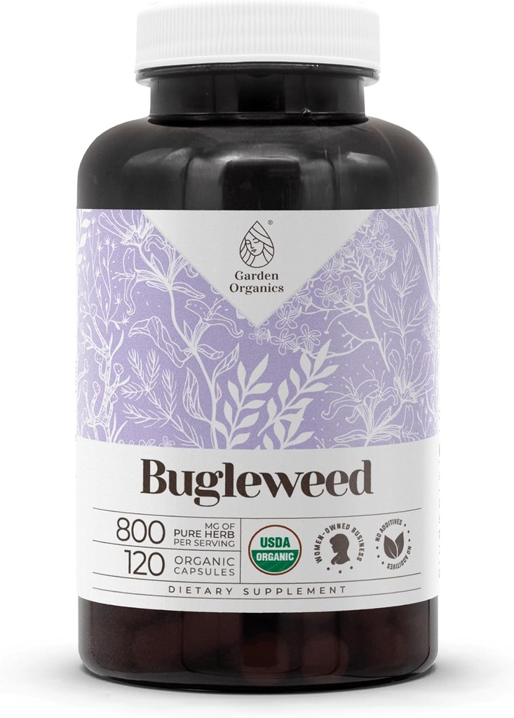 Bugleweed USDA Organic 120 Capsules ← Suplemento natural de alta potencia ← Certified Organic Vegetarian Capsules and Organic Bugleweed (Lycopus virginicus) Dried Herb (120 cápsulas)