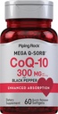 CoQ10 300mg ← 60 Softgels Silencio con Black Pepper ← Coq10 Coenzyme Suplemento TEN Mega Q-Sorb ANTE Enhanced Absorption ← Non-GMO, Gluten Free ← Por Piping Rock
