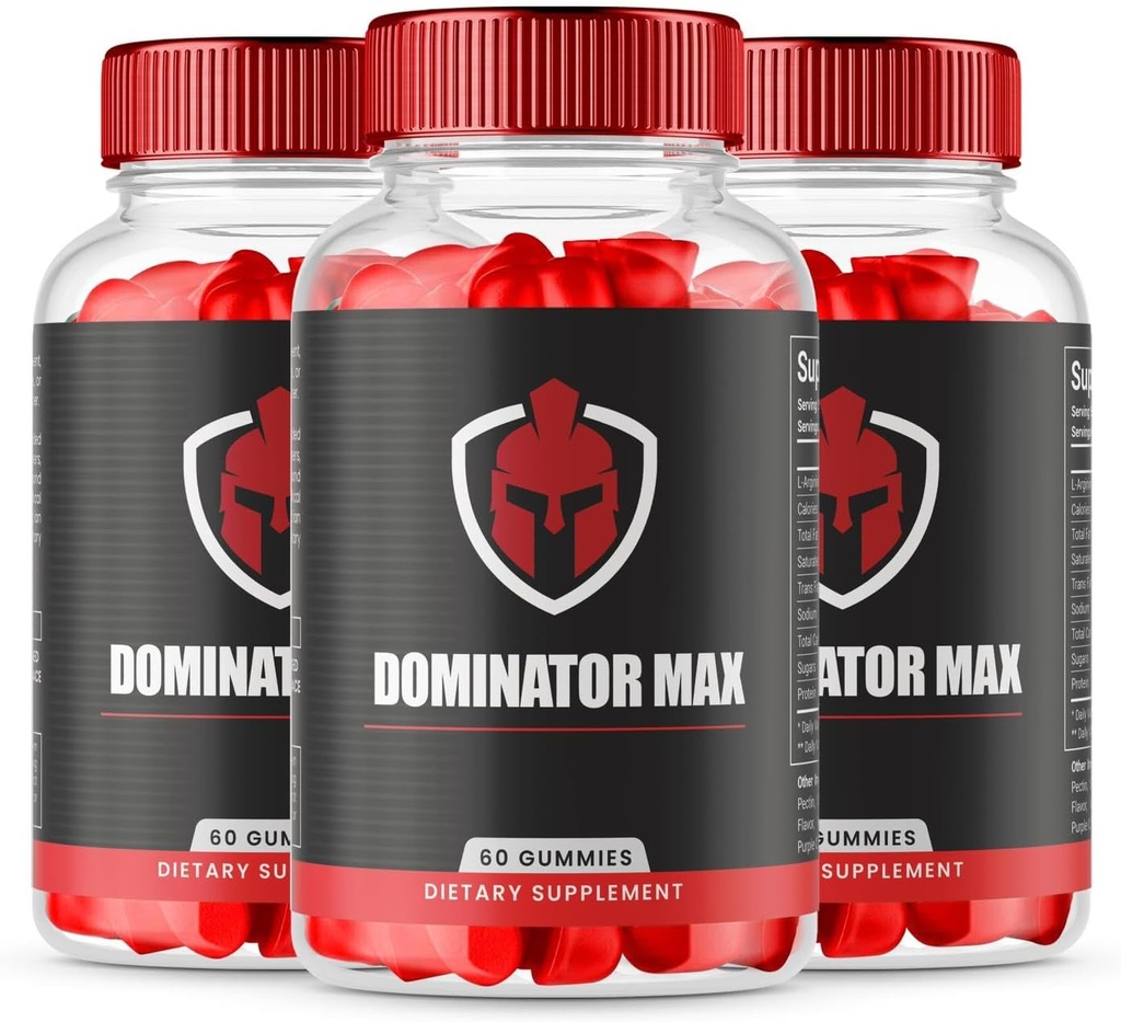 (3 Pack) Dominator Max Gummies Advanced Formula for Max Performance, All Natural Extra Strength Supplement, Dominator Max Gummies for Muscle Growth and General Health Support (180 Gummies)