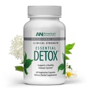 Nutriceuticals estadounidenses – Detox esencial – 60 cápsulas vegetarianas – Profesionalmente Formulado Detox de cuerpo entero – Naturalmente Limpio, Purificar y Renovar – Detox de alta eficacia