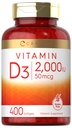 Carlyle Vitamin D3 2000IU Softgels tención 400 Conde ← Non-GMO, Fórmula Libre de Pelutón Silencioso 50 mcg ← Vitamina D Suplemento