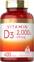 Carlyle Vitamin D3 2000IU Softgels tención 400 Conde ← Non-GMO, Fórmula Libre de Pelutón Silencioso 50 mcg ← Vitamina D Suplemento