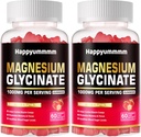 Magnesio Glycinate Gummies 1000mg - Suplemento de Potasio de Magnesio Libre de Azúcar con Vitamina D, B6, CoQ10 para calma Mood &amp; Sleep Support - 120 Strawberry Gummies