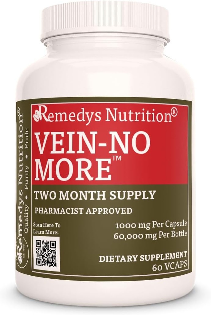 Veinte de Nutrición de Remedy No Más vivir 1.000 mg, 60 cápsulas veganos Suplemento dietético herbal