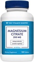 Citrate de magnesio 200mg Tablas, Suplemento de magnesio como Citrate para la Relajación del Musculo – Soporta Función del Nerve, Corazón y Musculo – Boost Energy Production (100 Tablets) by The Vitamin Shoppe