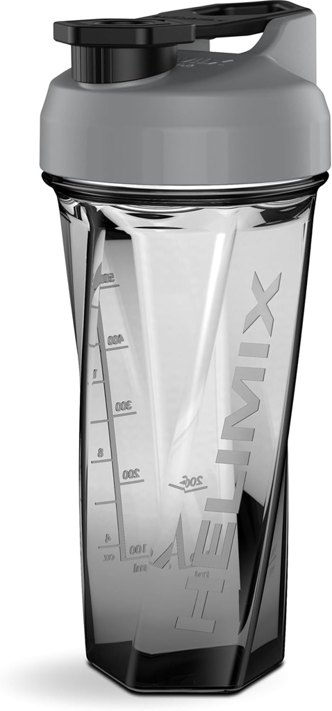 HELIMIX 2.0 Vortex Blender Shaker Bottle Holds upto 28oz  No Blending Ball or Whisk Silencio EE.UU. Hecho ← Portable Pre Workout Whey Protein Drink Shaker Cup ¦ Mixes Cocktails Smoothies Shakes ← Top Rack Safe
