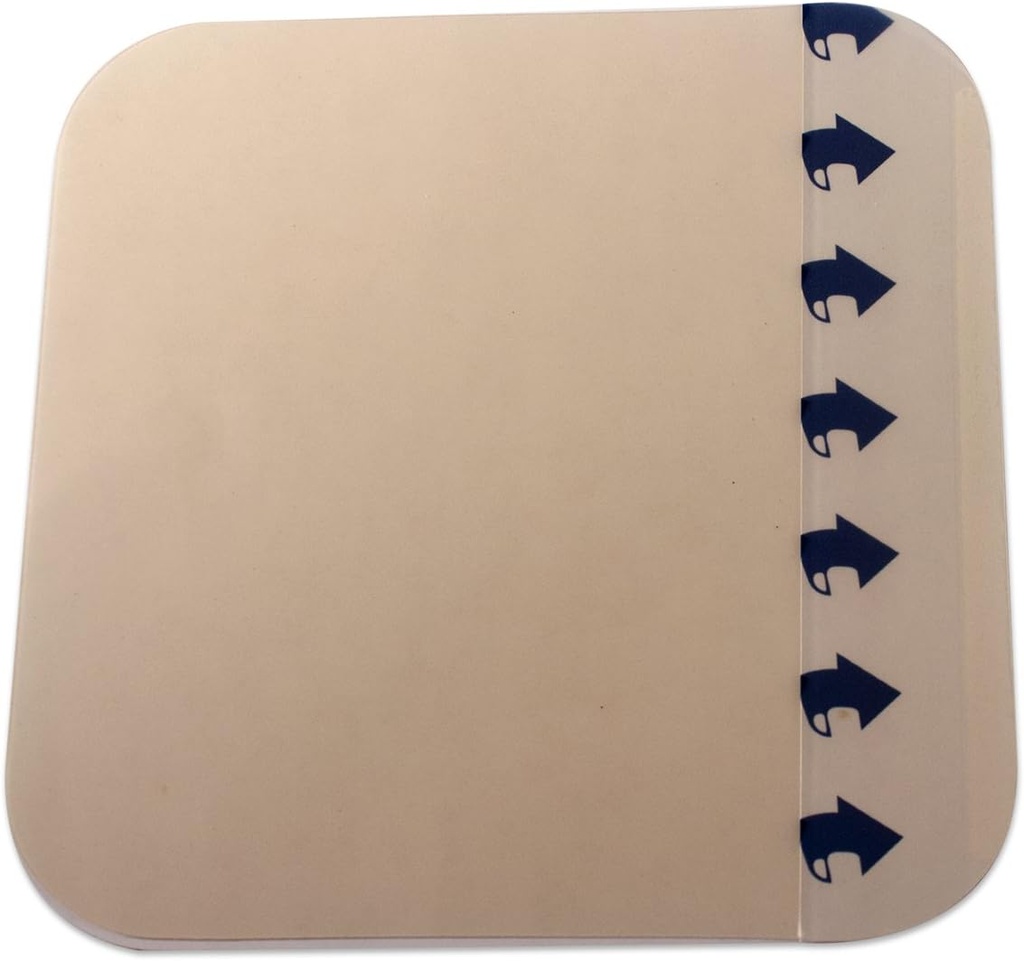 Dynarex DynaDerm Ropa de Hidrocolloide, Bandajes de Moisla Sterile para Libras, 6" x 6", Extra Thin &amp; Latex-Free, Se envía en Patches Peel-Down, 1 Caja de 5 Vestidos