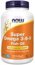 AHORA Suplementos de alimentos, Super Omega 3-6-9 1200 mg con una mezcla de aceites de semilla de pescado, borrado y lino, 180 Softgels