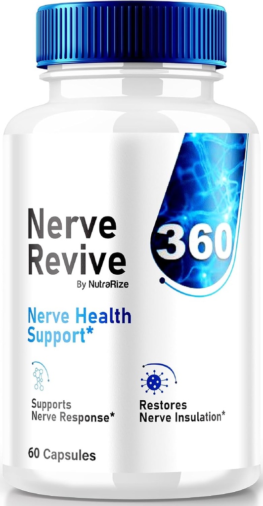Nerve Revive 360 Suplemento, All Natural Nerve Support for General Wellness, Premium Fórmula, NerveRevive 360 cápsulas de vitamina, Reseñas oficiales (60 cápsulas)