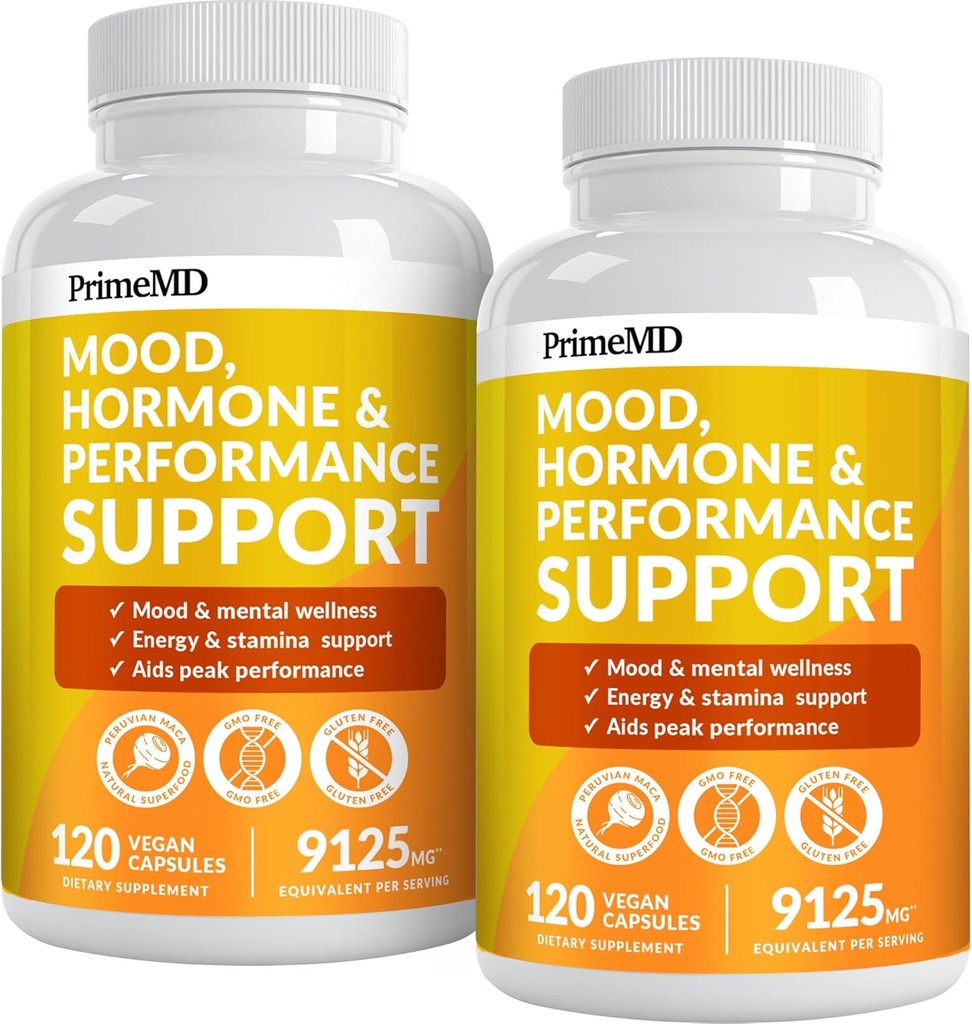 19-in-1 Cadenas de raíz de Maca Peruana - 9125 mg Suplementos de Ashwagandha con Maca Fenugreek " Ginseng (120 cápsulas), Pack de 2