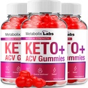 (3 Pack) Metabolix Labs Keto ACV Gummies - Advanced Formula Metabolix Keto Plus Weight Management ACV Gummies Apple Cider Vinegar Metabolix ACV Suplemento dietético Hombre Mujeres (180 Gummies)