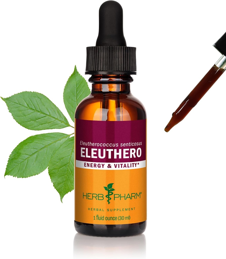 Herb Pharm Eleuthero Extracto líquido raíz para energía y resistencia, alcohol de caña, 1 onza
