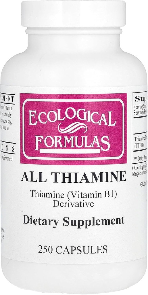 Fórmulas ecológicas All Thiamine, 250 cápsulas